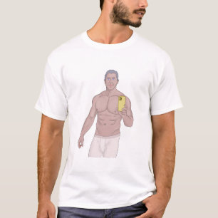 T-shirt A muscular gray-haired