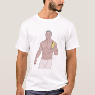 T-shirt A muscular gray-haired