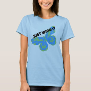 T-shirt à papillon bleu