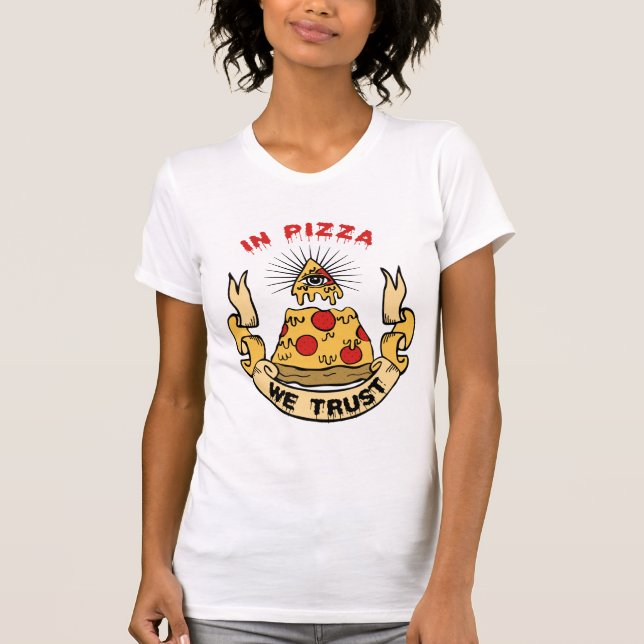 T-shirt À Pizza, nous avons confiance (Devant)