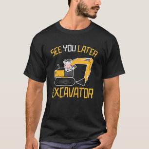 T-shirt À plus tard vaches excavatrice Enfants garçons to