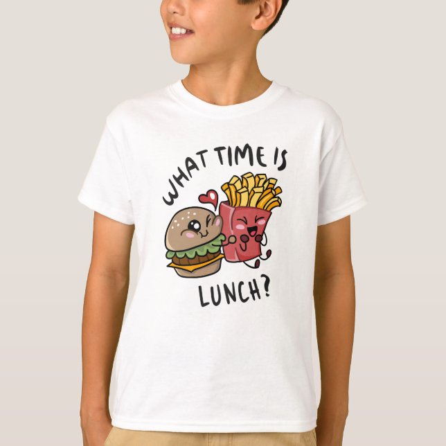 T-shirt À quelle heure est le déjeuner (Devant)