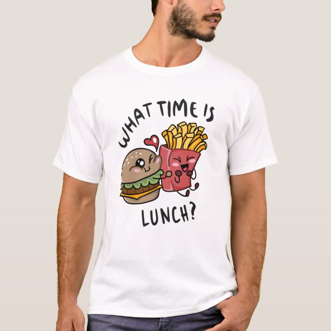 T-shirt À quelle heure est le déjeuner (Devant)
