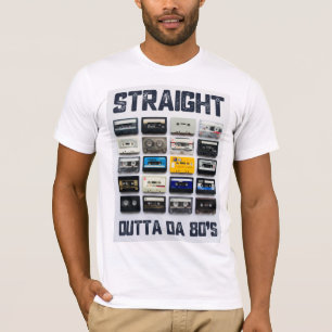 T-shirt à ruban rétro, vintage, cassette