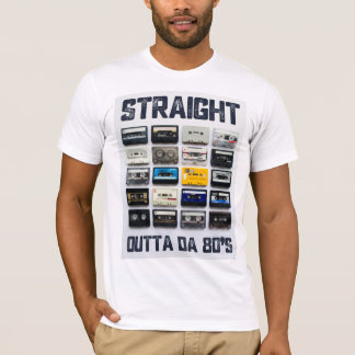 T-shirt à ruban rétro, vintage, cassette