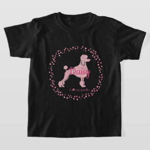 T-shirt à silhouette de caniche rose pastel person