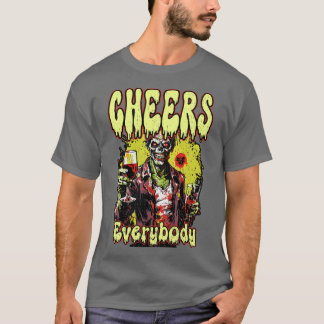 T-shirt À TOUS APPLAUVISSIONS joyeuse fête amusante Zombie