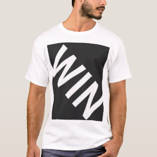 T-Shirt à typographie streetwear diagonale WIN U