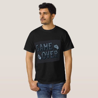 T-shirt à valeur noire pour hommes "Game Over"