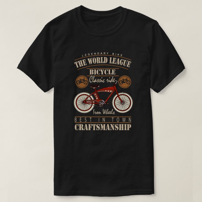 T-shirt à vélo pour homme, femmes (Design devant)