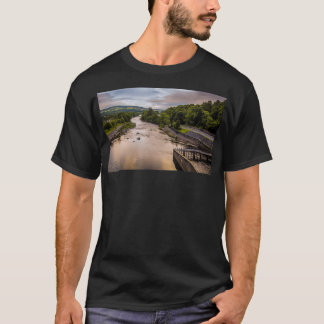 T-shirt A view down the River Tummel at sunset from Pitloc