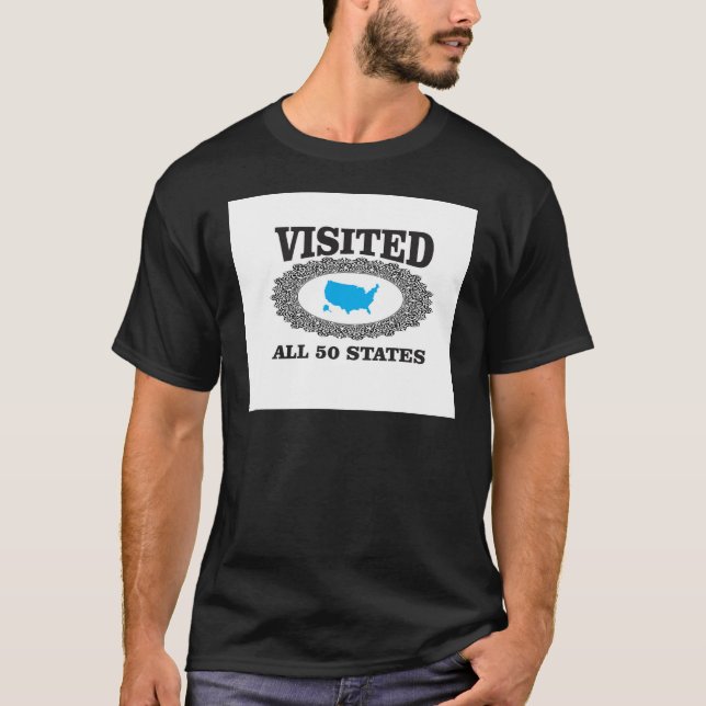 T-shirt a visité chacun des 50 états (Devant)