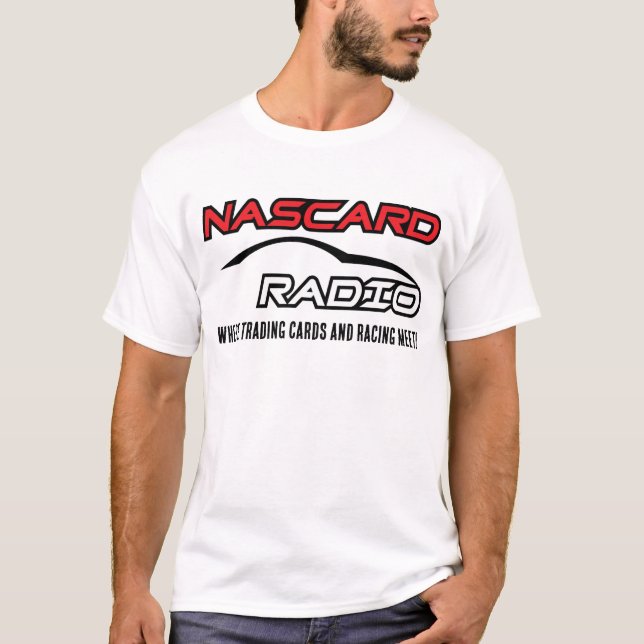 T-shirt à voie rapide NASCARD RADIO - Blanc (Devant)