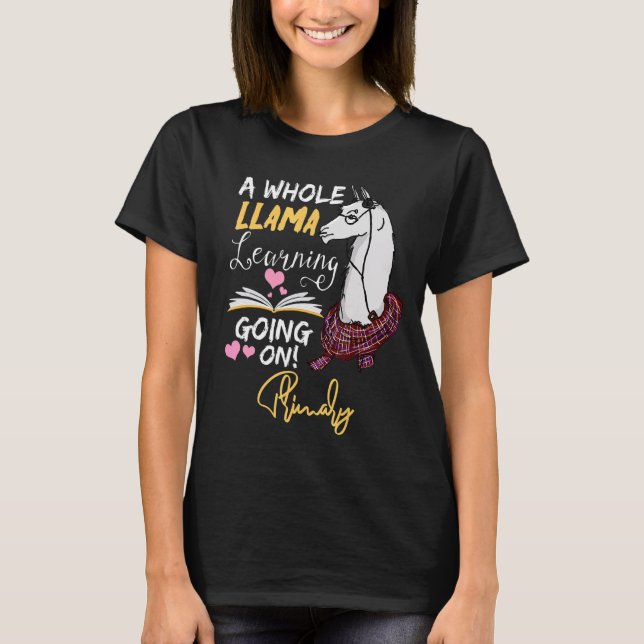 T-shirt A Whole Llama Learning Going On In Primary   (Devant)