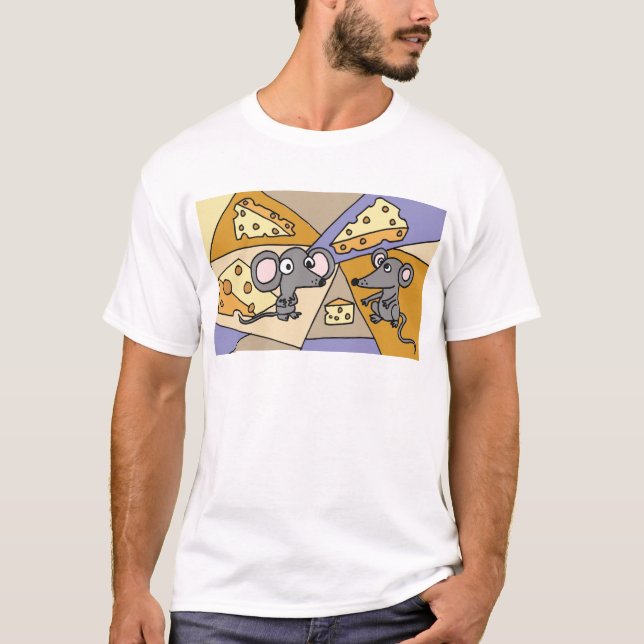 T-shirt AA souris et art de fromage (Devant)