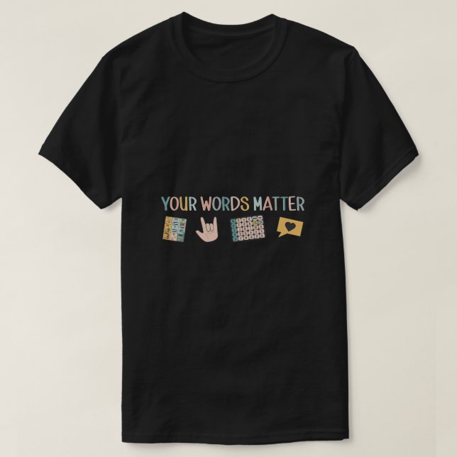 T-shirt Aac Asl Voix Thérapie Pathologie Slp Aba Rbt Signa (Design devant)