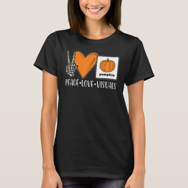 T-shirt Aac Speech Therapy Slpa Group Halloween Aac Fall D (Devant)