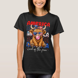 T-shirt Aamerica Terre de la vache des Highlands Femmes pa