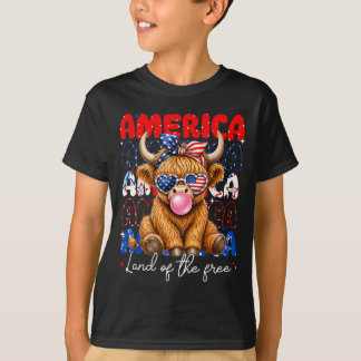 T-shirt Aamerica Terre de la vache des Highlands Femmes pa