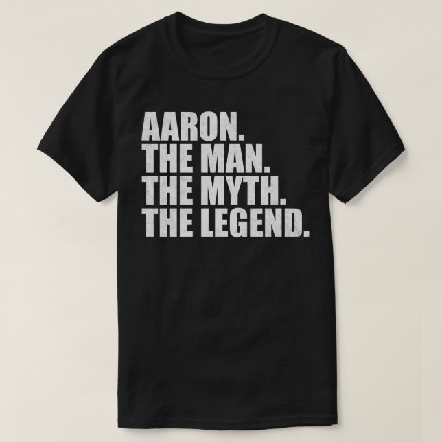 T-shirt AaronAaron Nom Aaron prénom (Design devant)