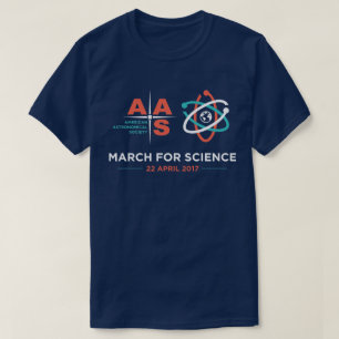T-shirt Aas + Mars pour la Science ; Bleu marine