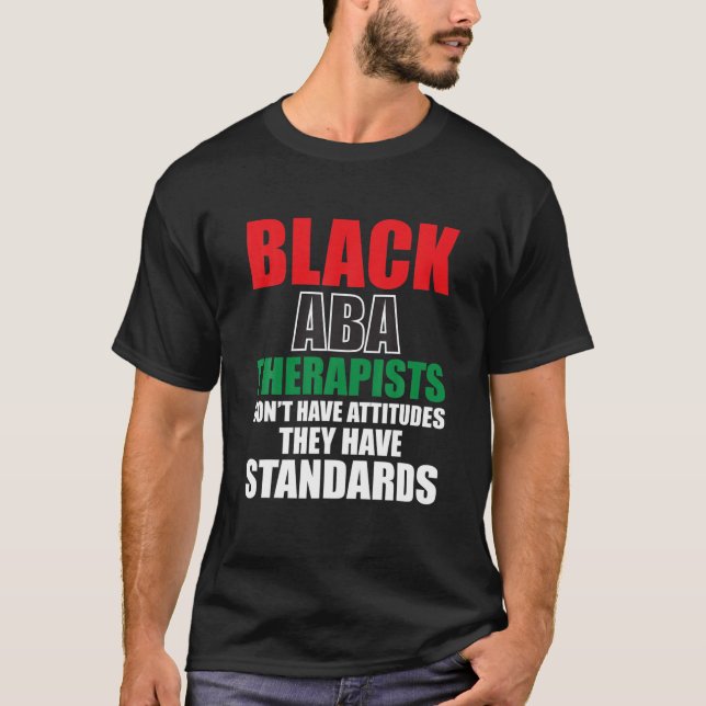 T-shirt ABA Thérapiste Comportement Analyste Autisme Théra (Devant)