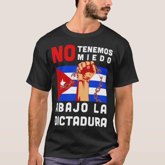 T-shirt Abajo La Dictadura I Cuba Cubano Anti-Comunista Pr (Devant)
