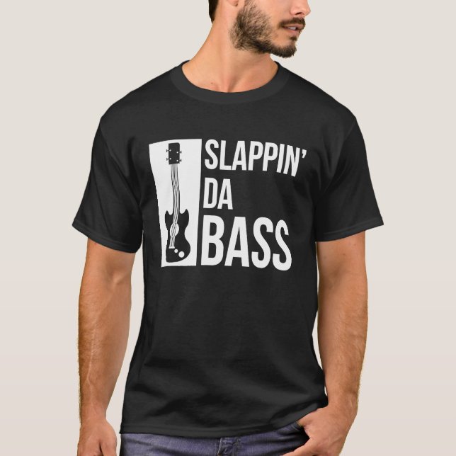 T-shirt Abattez Da Bass Amusant Cool guitare (Devant)
