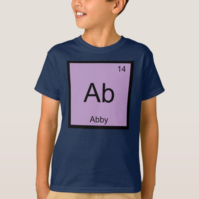 T-shirt Abby Nom Chimie Élément Tableau périodique (Devant)