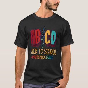T-shirt Abcd Retour à l'école Enseignant de maternelle