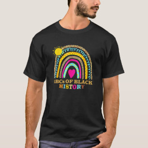 T-shirt Abcs Drôle De Noir Histoire Mois Fierté Femmes Hom