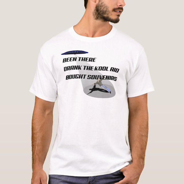 T-shirt Abduction d'UFO sur T blanc (Devant)
