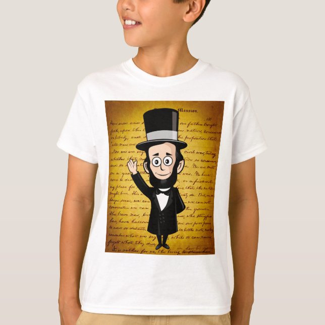 T-shirt Abe honnête et son adresse de Gettysburg (Devant)