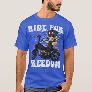 T-shirt Abe Lincoln Biker Ride Pour Freedom USA America Pa