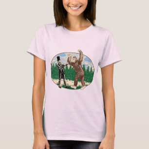 T-shirt ABE LINCOLN : CHASSEUR de SASQUATCH - logo drôle