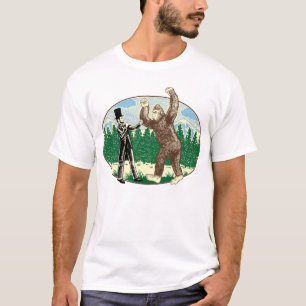 T-shirt ABE LINCOLN : CHASSEUR de SASQUATCH - logo drôle