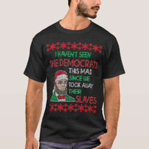 T-shirt Abe Lincoln Noël Je n'ai pas vu les Démocrates que