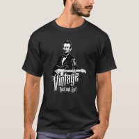 Abe Lincoln Rock Vintage Et Roll Guitare Musique