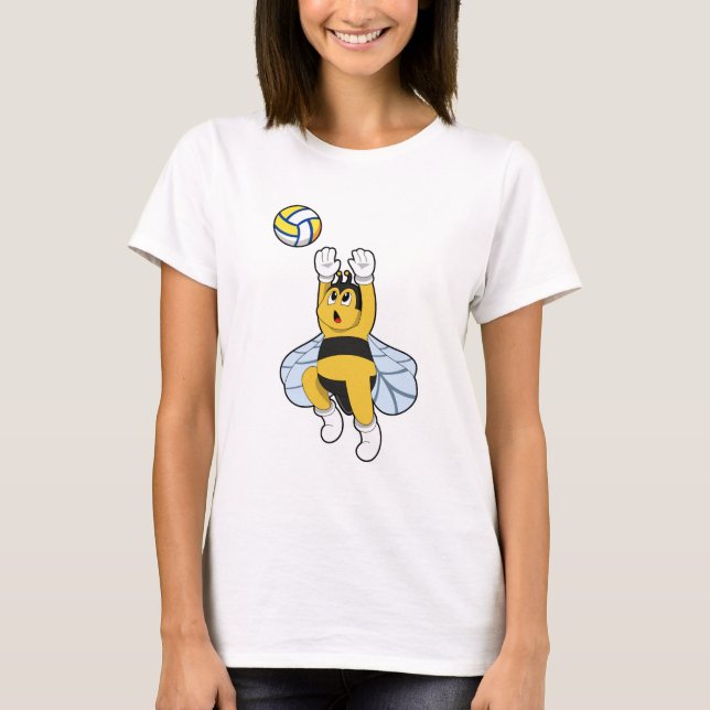 T-shirt Abeille aux sports de volley-ball (Devant)