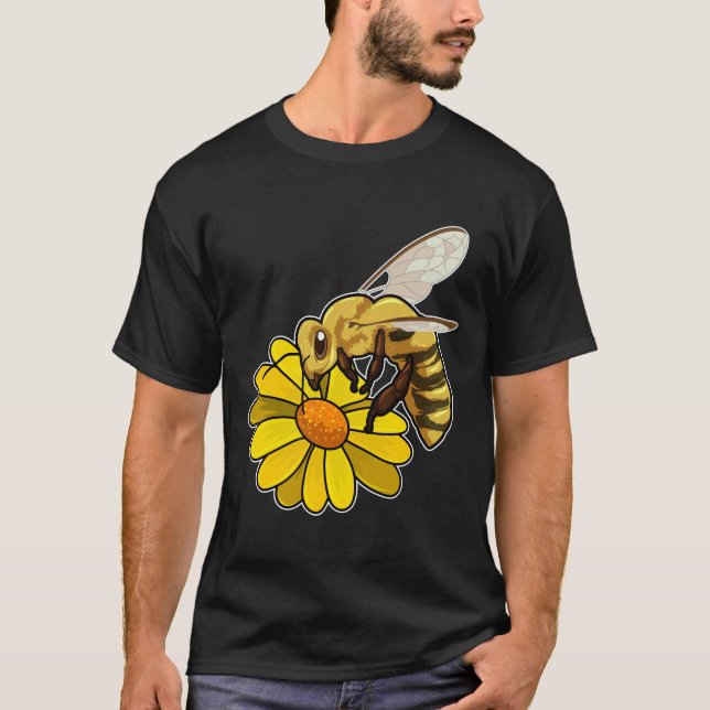 T-shirt Abeille en fleurs (Devant)