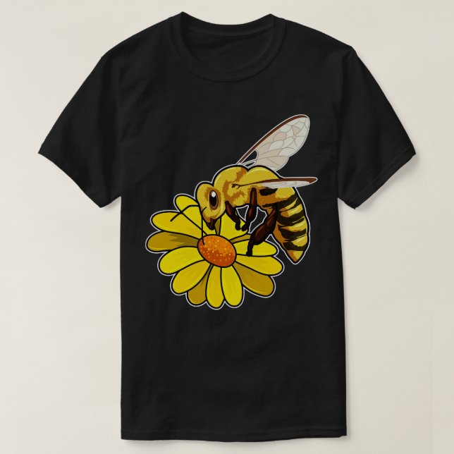 T-shirt Abeille en fleurs (Design devant)