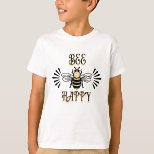 T-shirt Abeille Heureuse   Couleurs Vintage Abeille à Miel