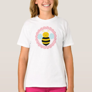 T-shirt Abeille mignonne - Jaune rose