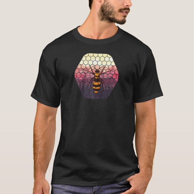 T-shirt Abeille sur Honeypeb Miel Abeille Abeille Raglan (Devant)
