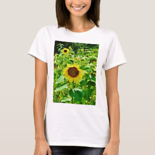 T-shirt Abeille sur tournesol jaune