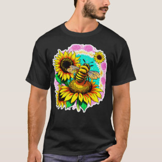 T-shirt Abeille sur un tournesol 18