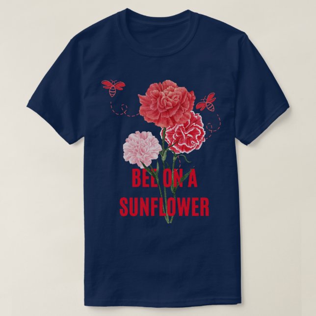 T-shirt abeille sur un tournesol 5 (Design devant)