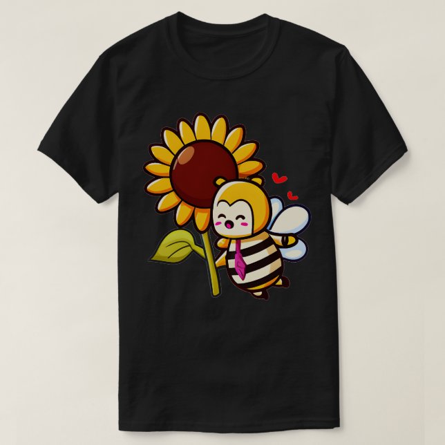 T-shirt Abeille sur un tournesol 92 (Design devant)
