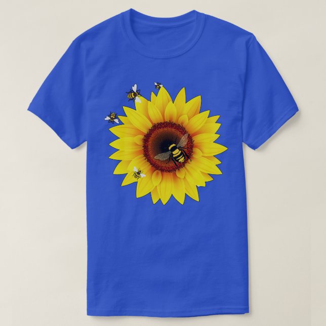 T-shirt Abeille Sur Un Tournesol 96 (Design devant)