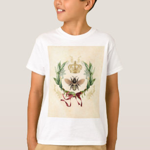 T-shirt Abeille Vintage botanique moderne